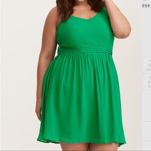 Torrid Kelly Green Chiffon Dress
